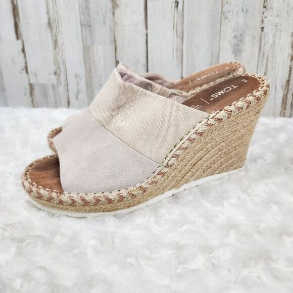 Toms Monica Mule Sandals Tan Size 9 - Picture 2 of 9